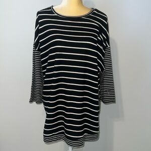 Fred David Black & White Soft Tunic Size 1X